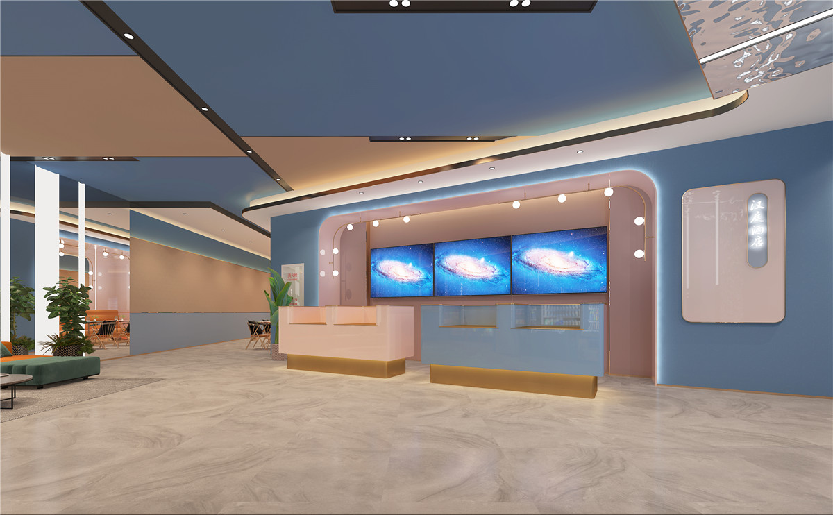 郑州清枫白露网红开云中国大厅设计效果图