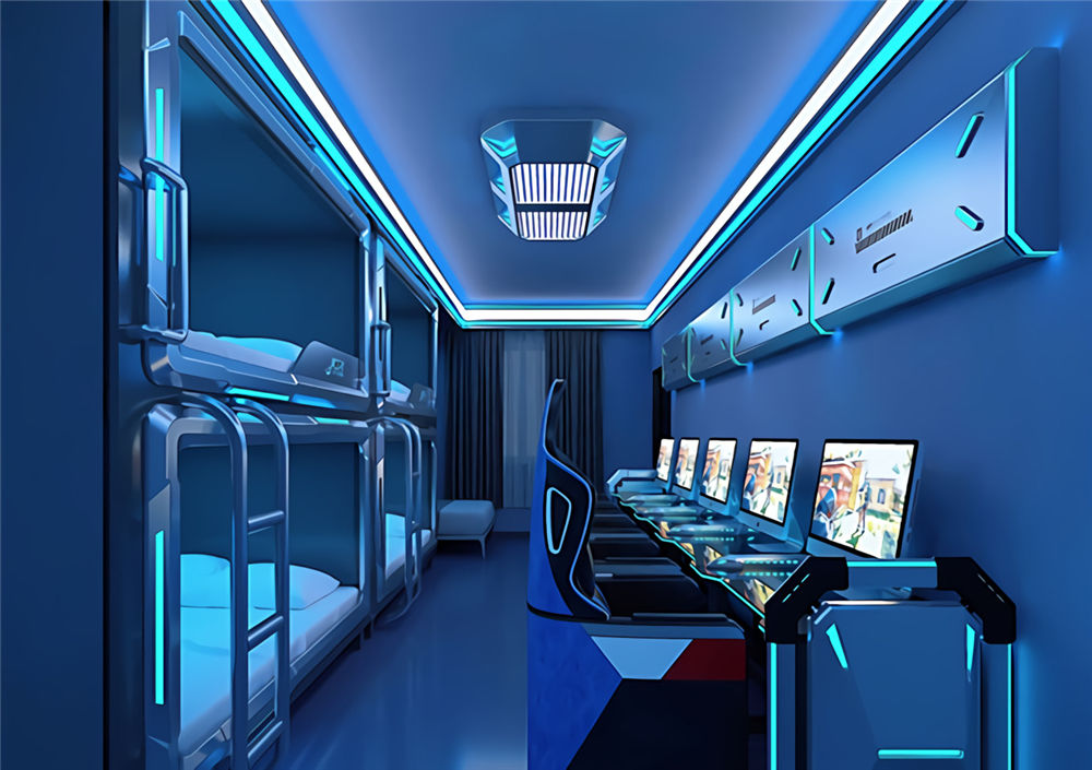 郑州赛博电竞主题开云中国装修设计效果图