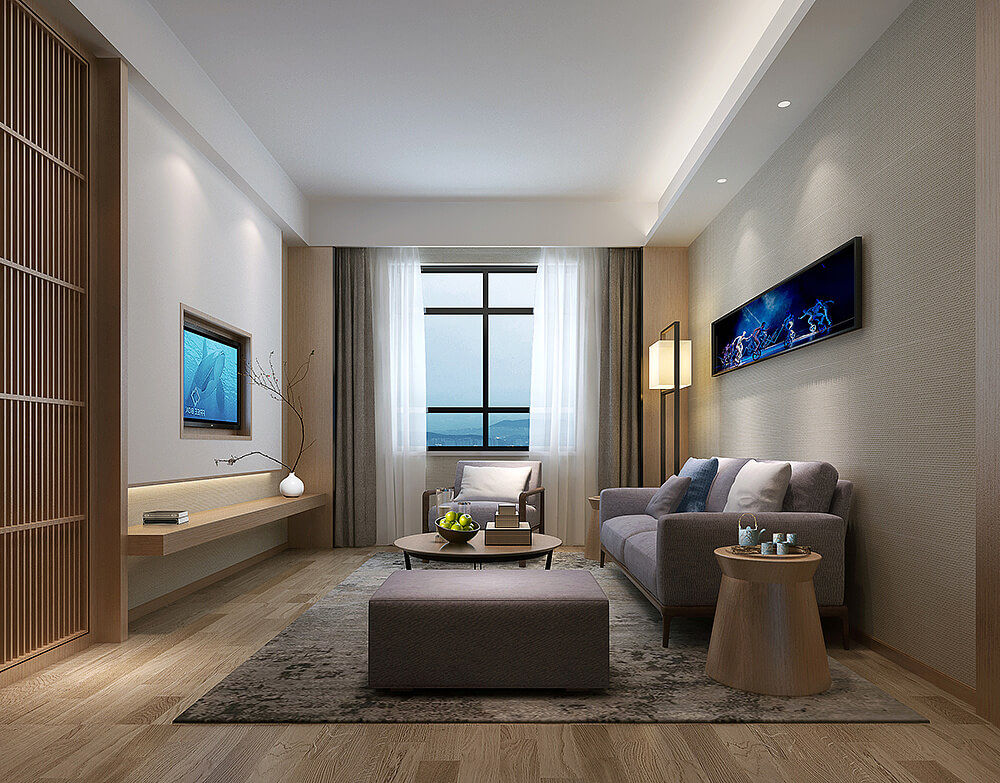 开封轻驿简约风商务开云中国装修设计方案效果图