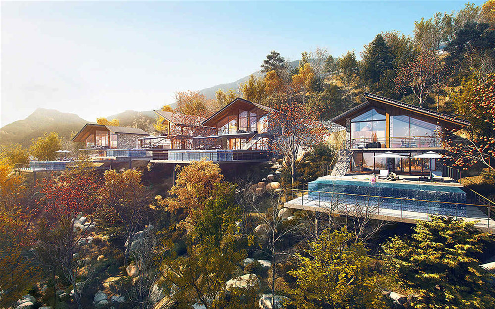 泰山生态度假开云中国概念设计方案效果图