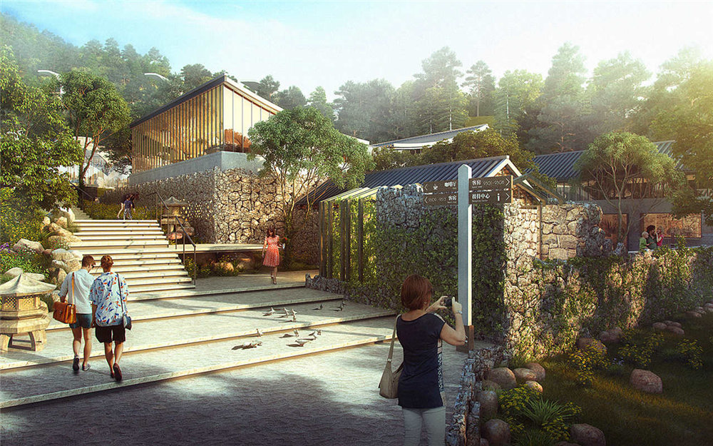 泰山生态度假开云中国概念设计方案效果图