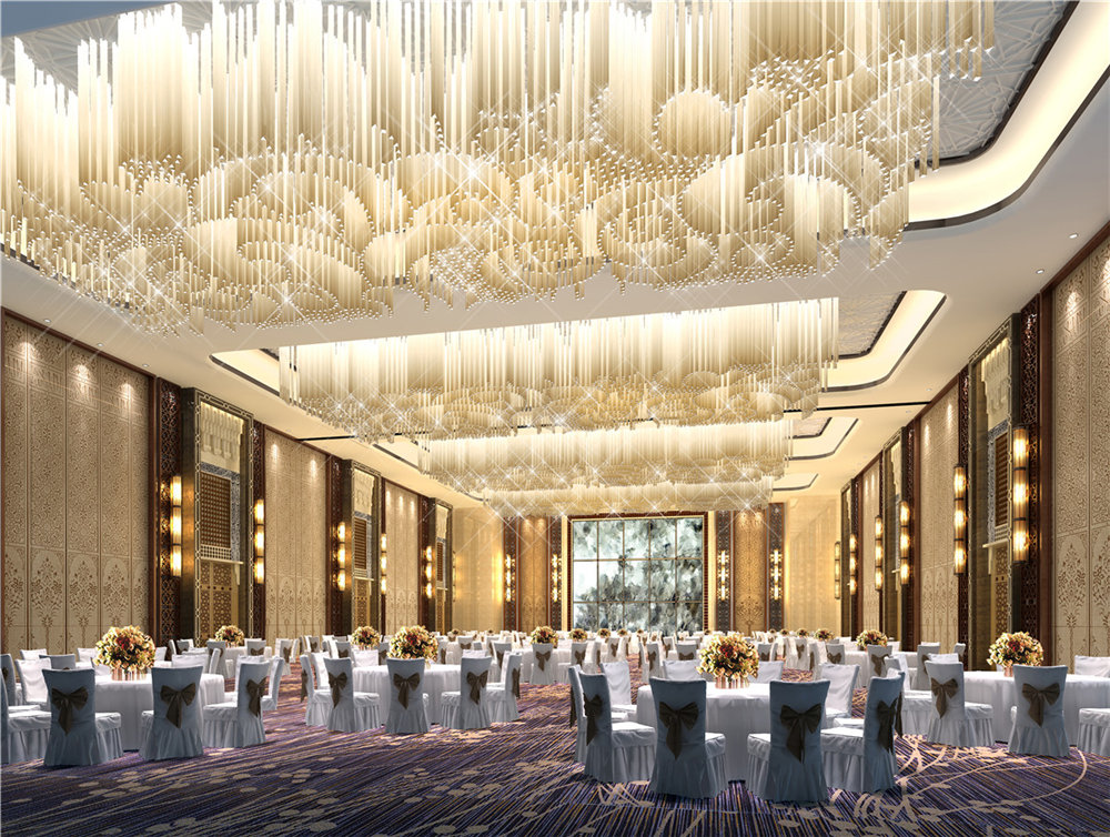宁夏华祺国际五星级开云中国装修设计案例效果图