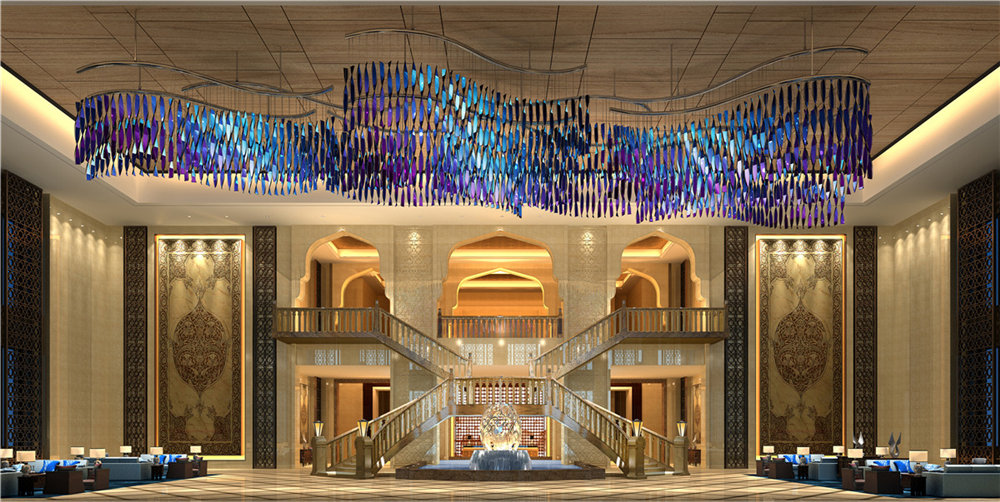 宁夏华祺国际五星级开云中国装修设计案例效果图