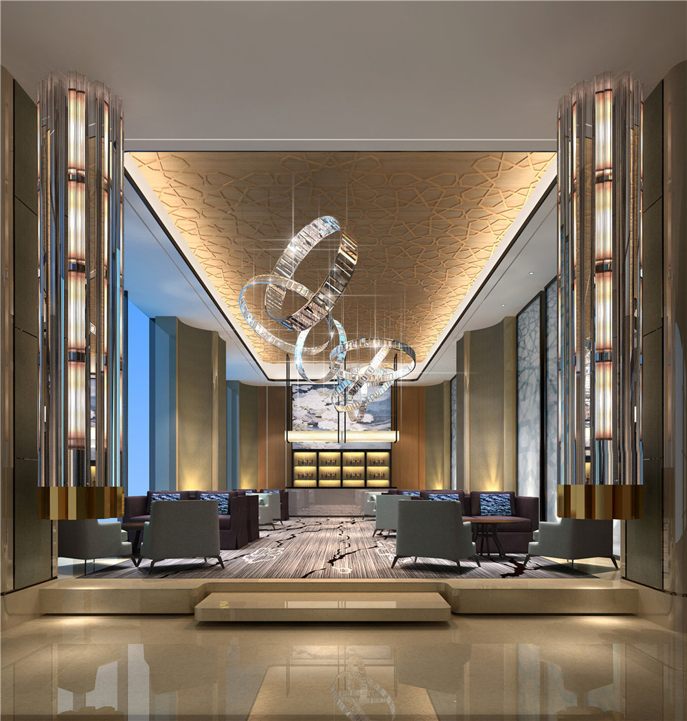 宁夏华祺国际五星级开云中国装修设计案例效果图