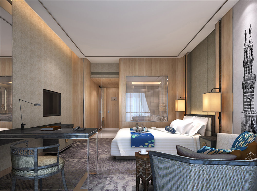 宁夏华祺国际五星级开云中国装修设计案例效果图