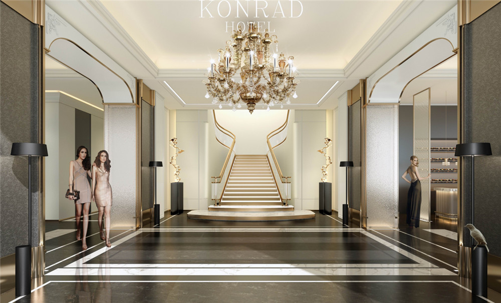 港丽轻奢风精品开云中国设计装修效果图