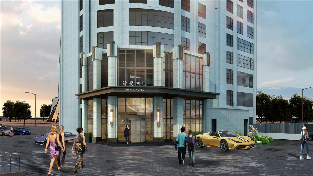 驻马店锦曼商务开云中国装修设计案例效果图