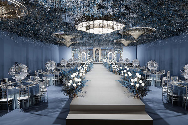 新乡婚宴开云中国蔚蓝星空主题宴会厅