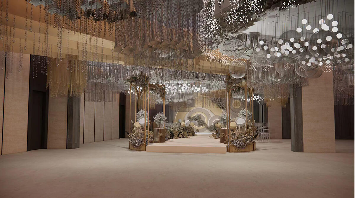 郑州婚礼堂婚宴开云中国设计公司装修案例