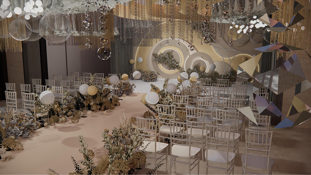 郑州婚礼堂婚宴开云中国设计公司装修案例