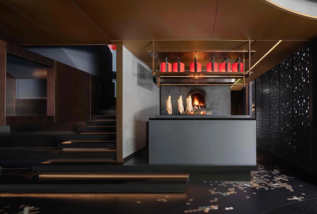 现代中西结合拾久烤鸭蓝港店装修案例分享(图4) 4.jpg