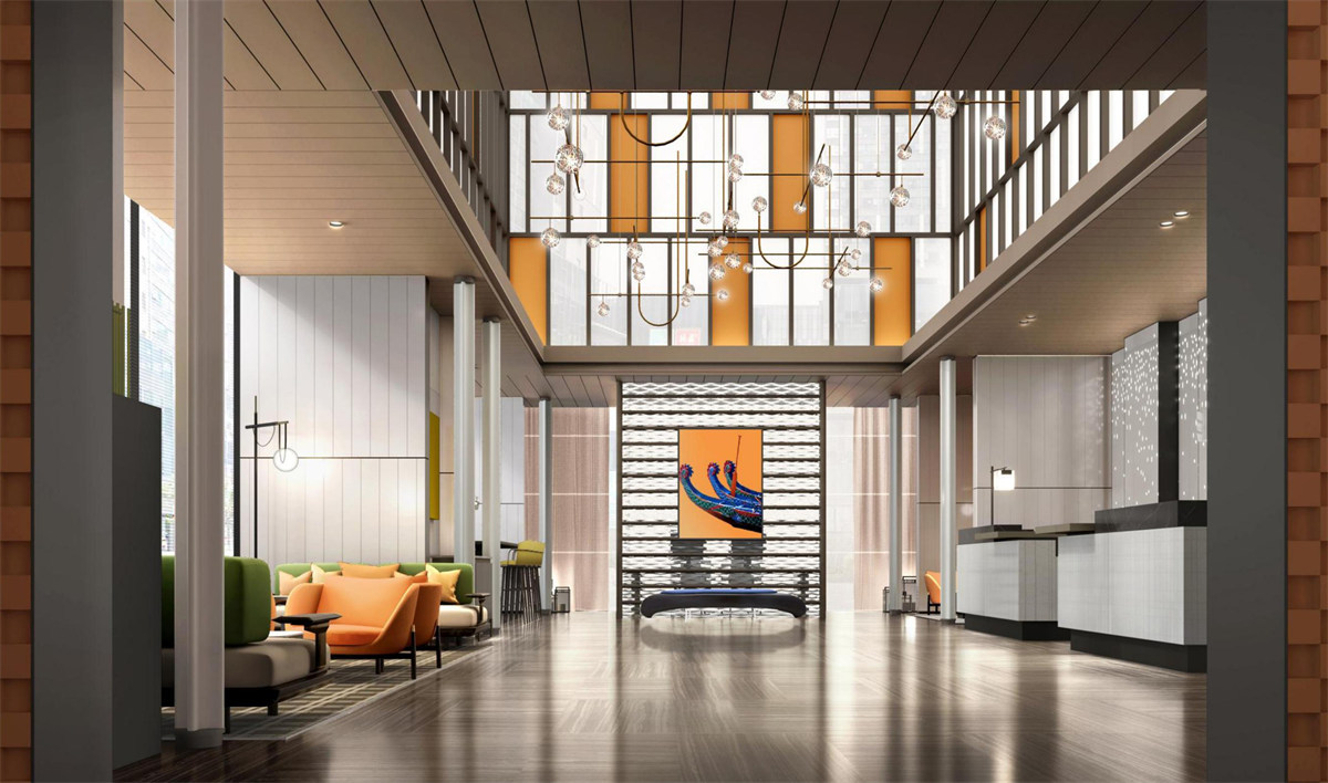 佛山北滘天宁路希尔顿欢朋开云中国装修设计