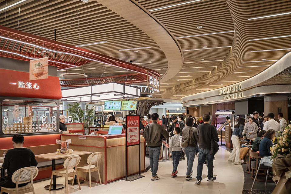 郑州美食广场设计公司食通天美食市集装修案例(图27)