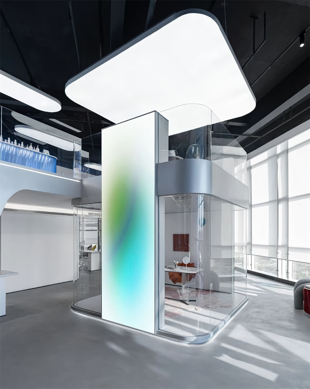 郑州办公室装修推荐时尚网红直播办公设计案例(图7) 郑州办公室装修推荐时尚网红直播办公设计案例(图7)