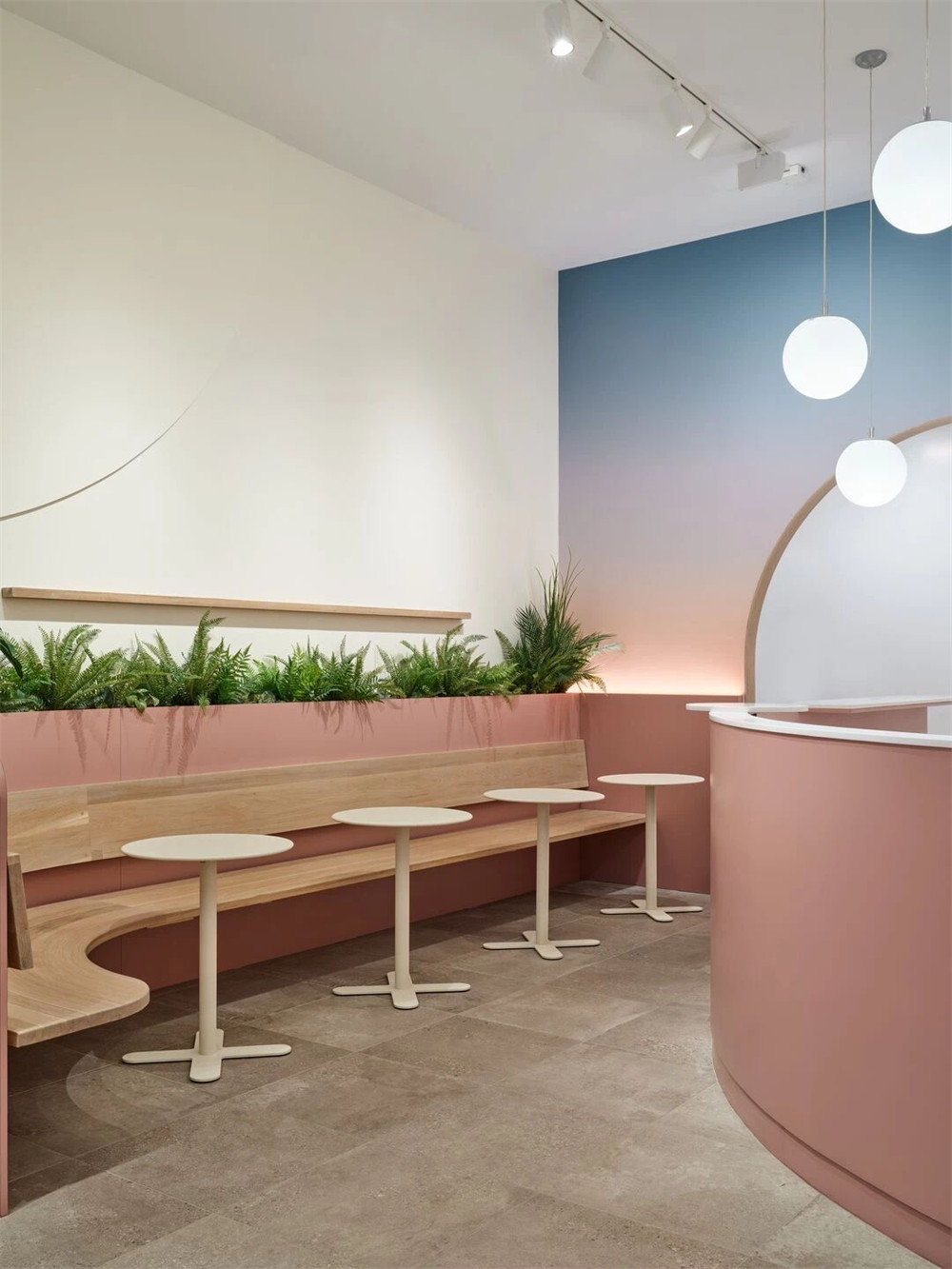 慵懒的日落 粉色小清新主题饮料咖啡馆装修设计(图4) 慵懒的日落 粉色小清新主题饮料咖啡馆装修设计(图4)