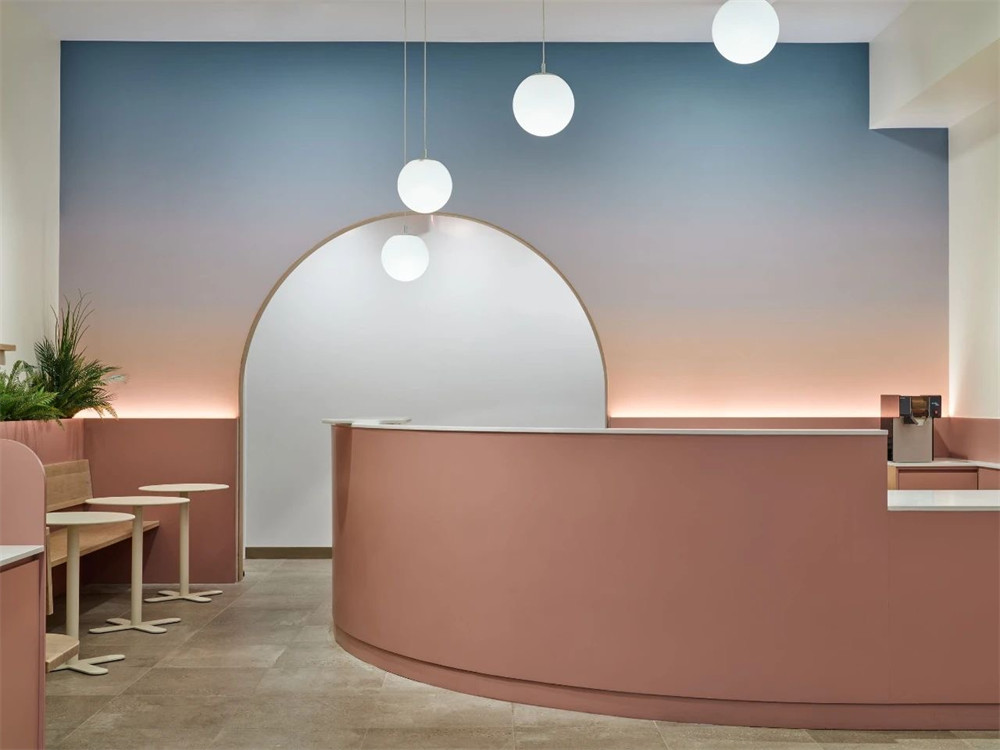 慵懒的日落 粉色小清新主题饮料咖啡馆装修设计(图3) 慵懒的日落 粉色小清新主题饮料咖啡馆装修设计(图3)