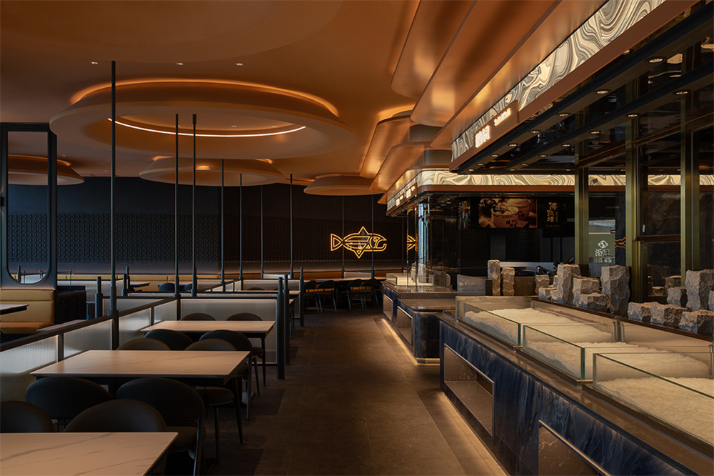 郑州金博大推荐钱鼎会海鲜自助餐厅装修设计方案(图5) 郑州金博大推荐钱鼎会海鲜自助餐厅装修设计方案(图5)