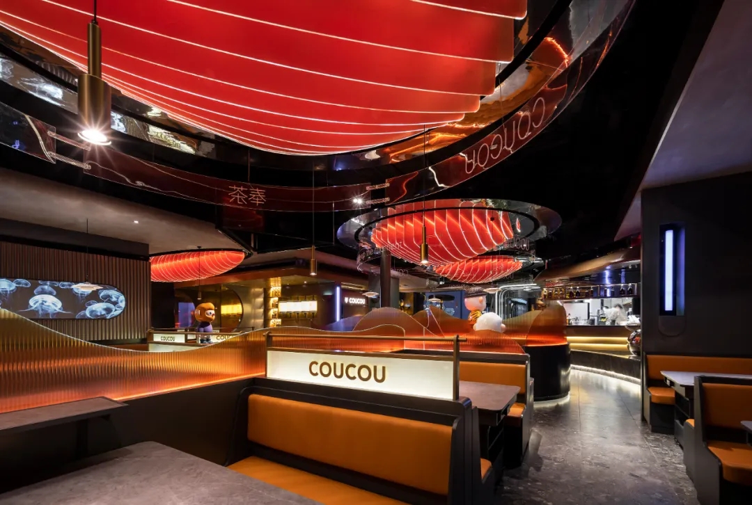 年轻时尚科幻   湊湊火锅店装修设计方案(图1)