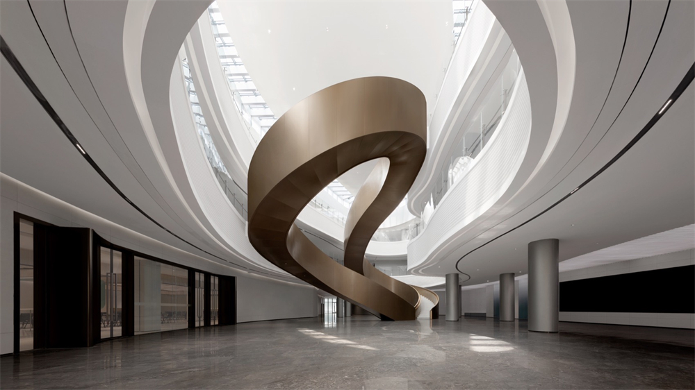 现代简约时尚科技园区办公楼装修设计案例(图5) 现代简约时尚科技园区办公楼装修设计案例(图5)