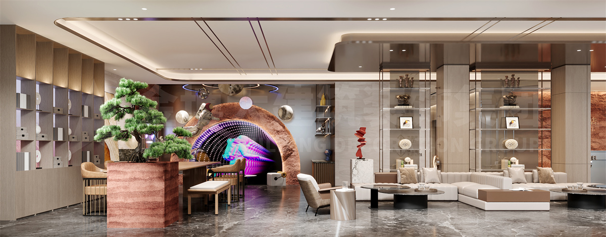 榆林H铂金开云中国升级改造设计案例效果图