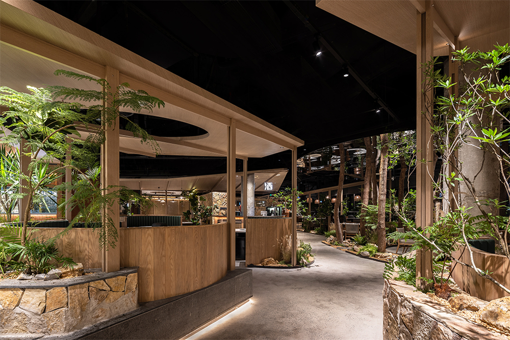 迷雾森林场景   翠焱成都火锅店装修设计方案(图2)