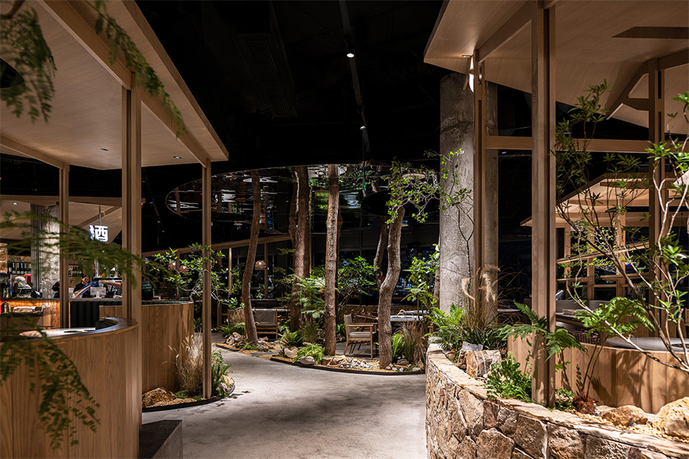 迷雾森林场景   翠焱成都火锅店装修设计方案(图3)