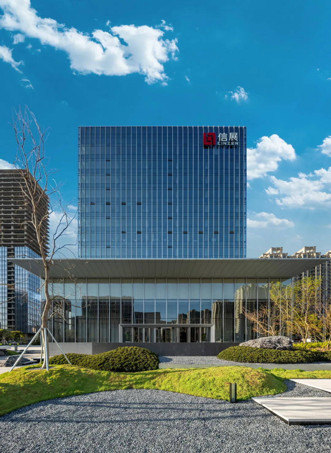 2万6千平现代花园式商务办公楼装修设计方案(图1)