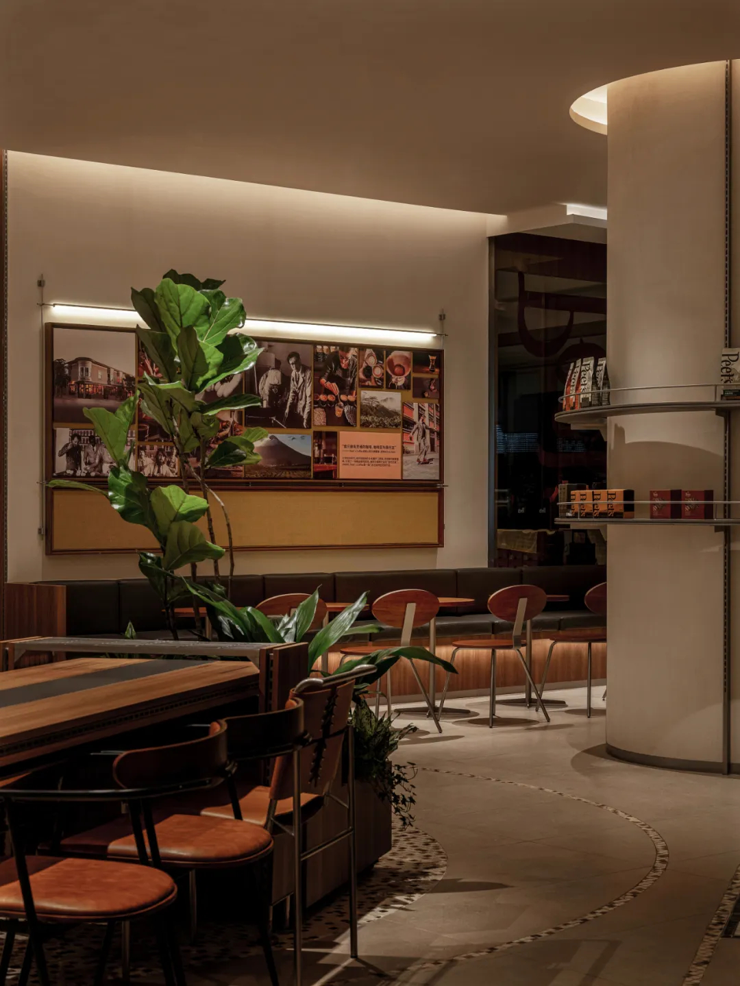 海港文化复古风情  Peets皮爷咖啡店装修设计(图8)