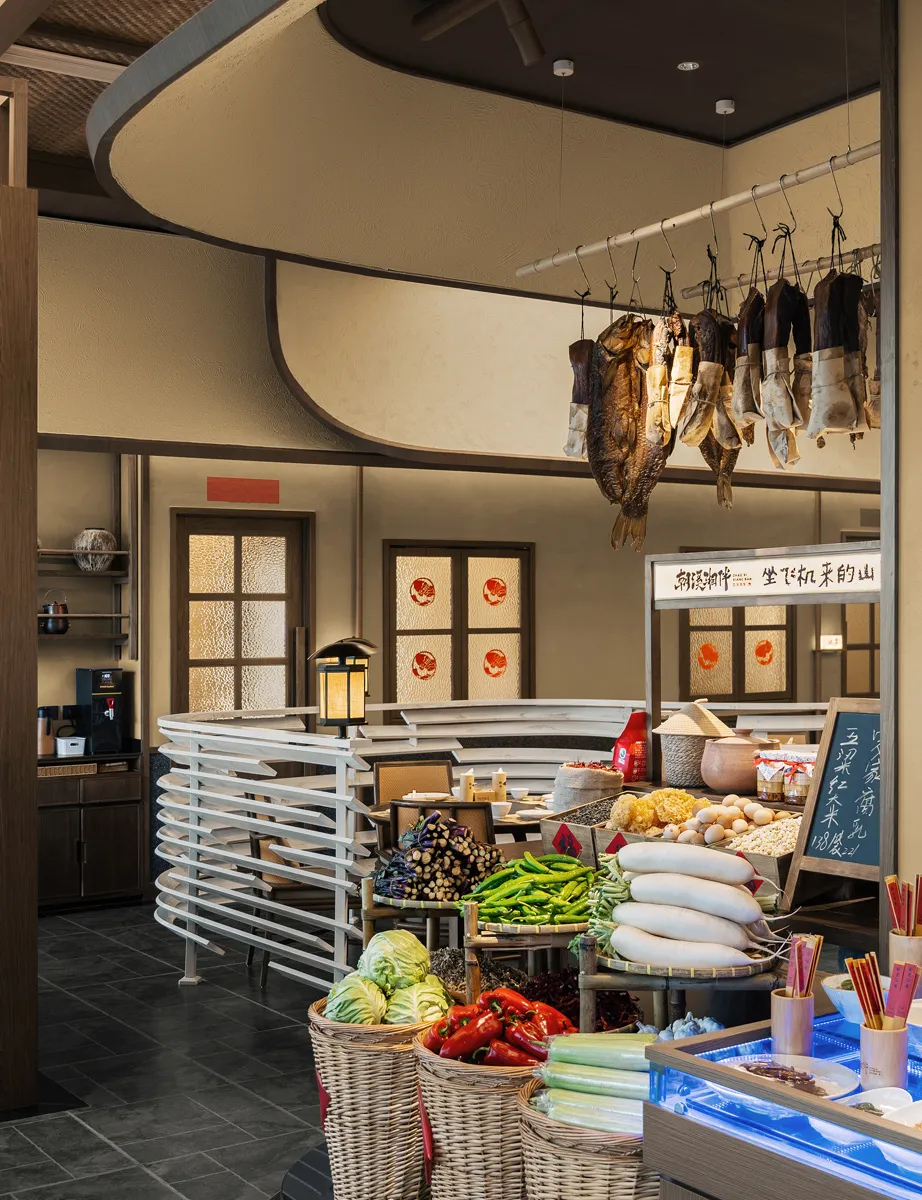 山野特色   朝溪湘伴·鱼汤泡饭湘菜餐厅装修设计(图4)