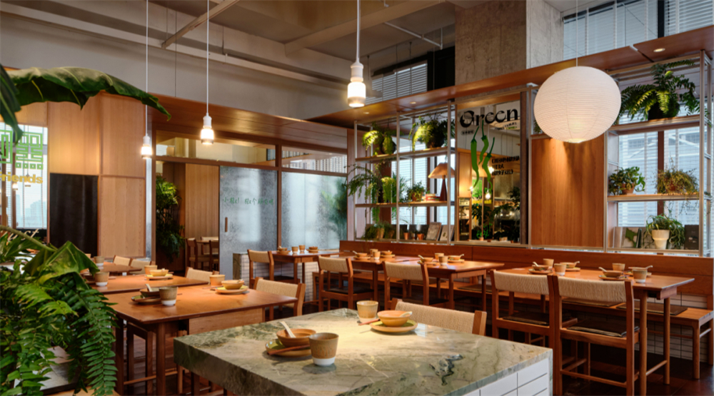 温柔工业风   三只辣椒餐饮店装修设计(图3)