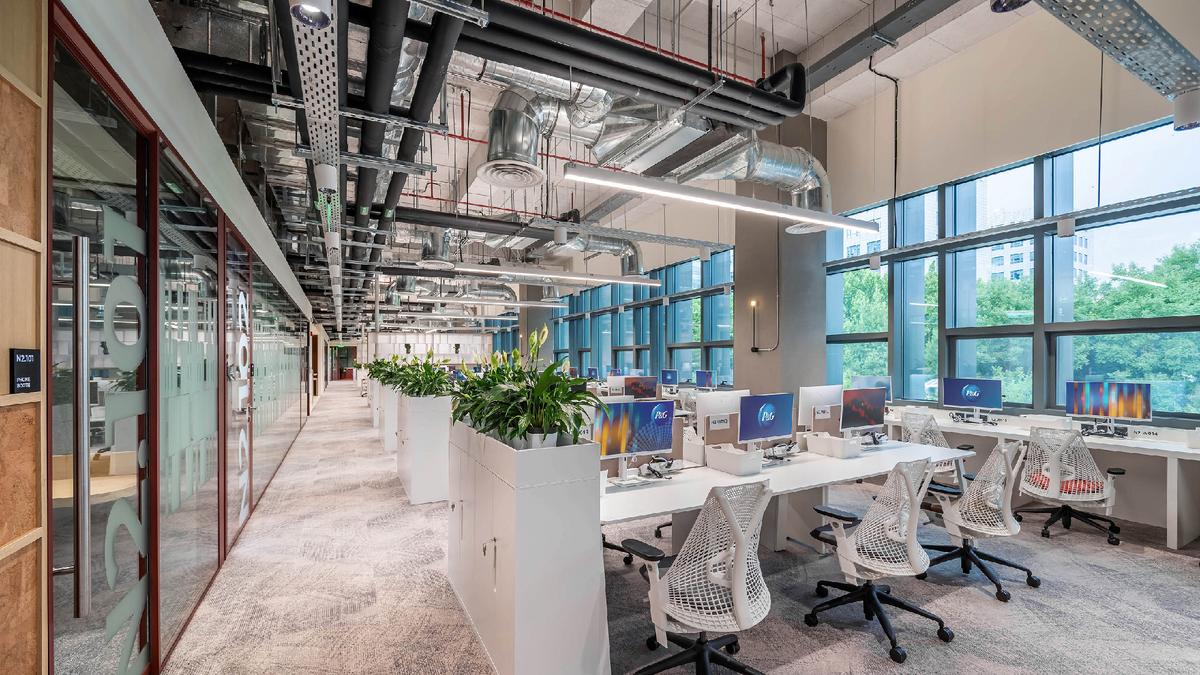 时尚工业风  2400平宝洁实验办公楼装修设计(图8)