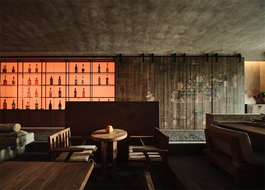 潮汕菜遇上美酒   月上月融合菜餐厅装修设计(图2)