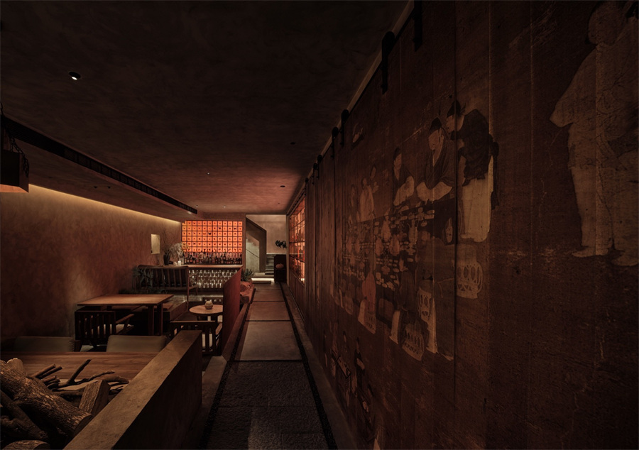 潮汕菜遇上美酒   月上月融合菜餐厅装修设计(图6)