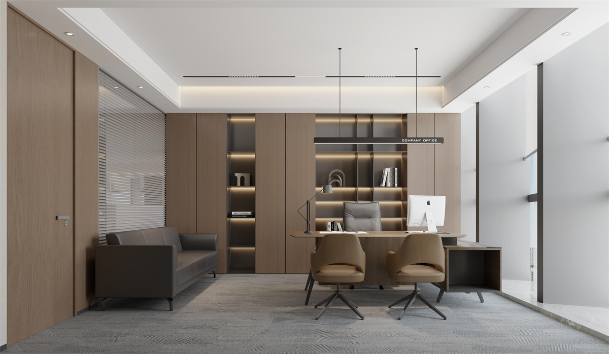 河南华能贵诚河南办公室装修设计案例效果图