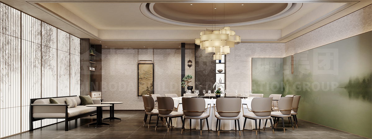 驻马店新蔡企业内部餐饮会所设计