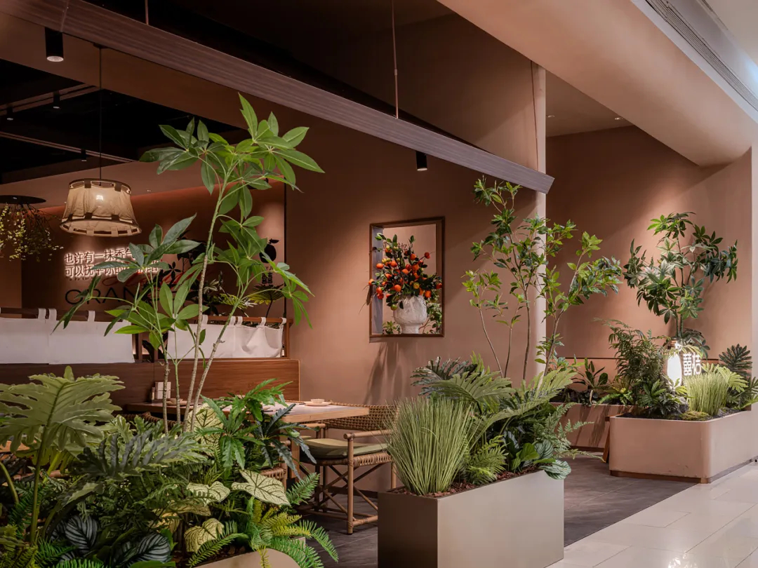 温馨治愈   囍桔健康融合餐厅装修设计(图2)