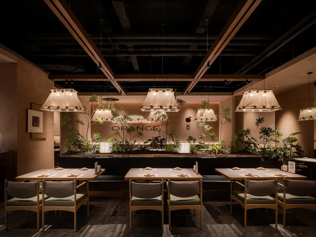 温馨治愈   囍桔健康融合餐厅装修设计(图5)