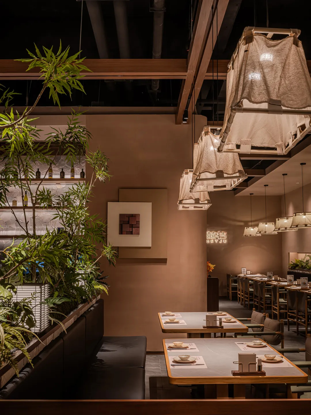 温馨治愈   囍桔健康融合餐厅装修设计(图7)