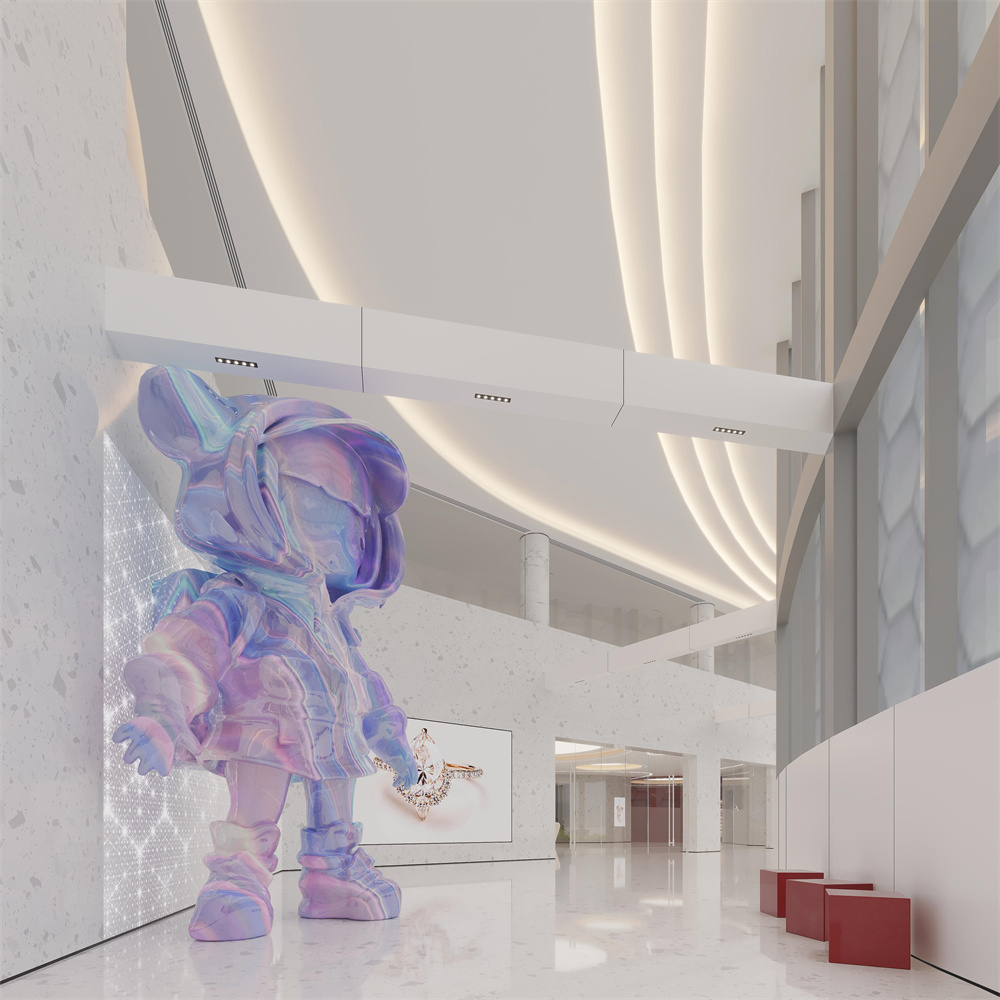 河南商丘柘城力量钻石展厅装修设计案例效果图