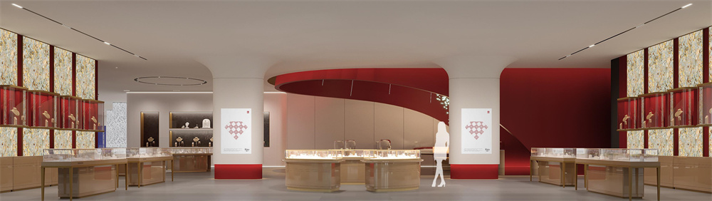 河南商丘柘城力量钻石展厅装修设计案例效果图